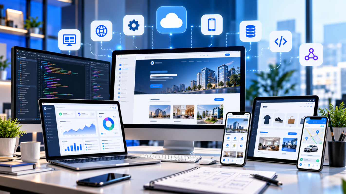 Software, website, and application development.